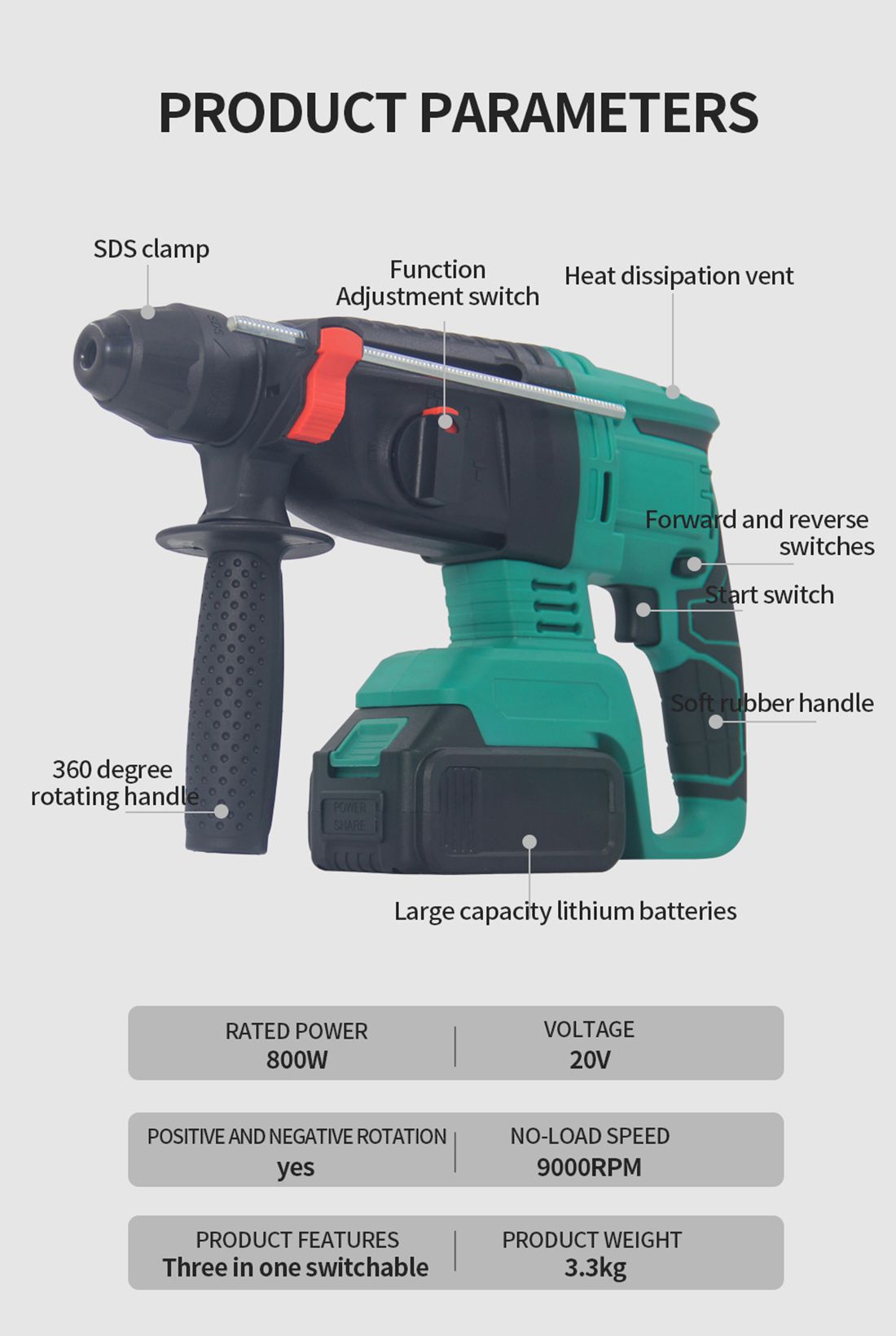 Wholesale Cordless Rotary Hammer Drill Cordless Rotary Hammer Drill