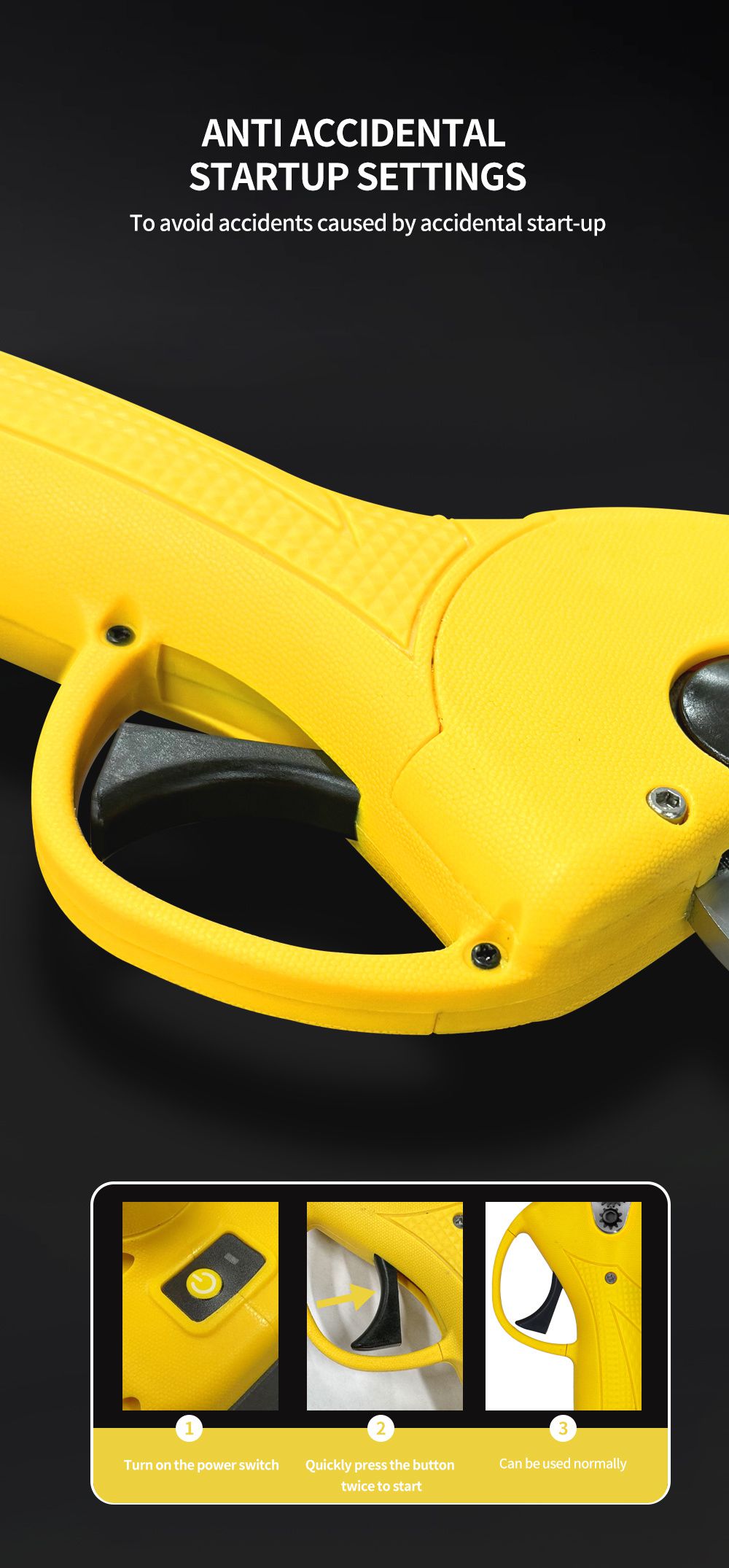 Wholesale Electric Pruning Shears Electric Pruning Shears - Antiaccidental startup settings
