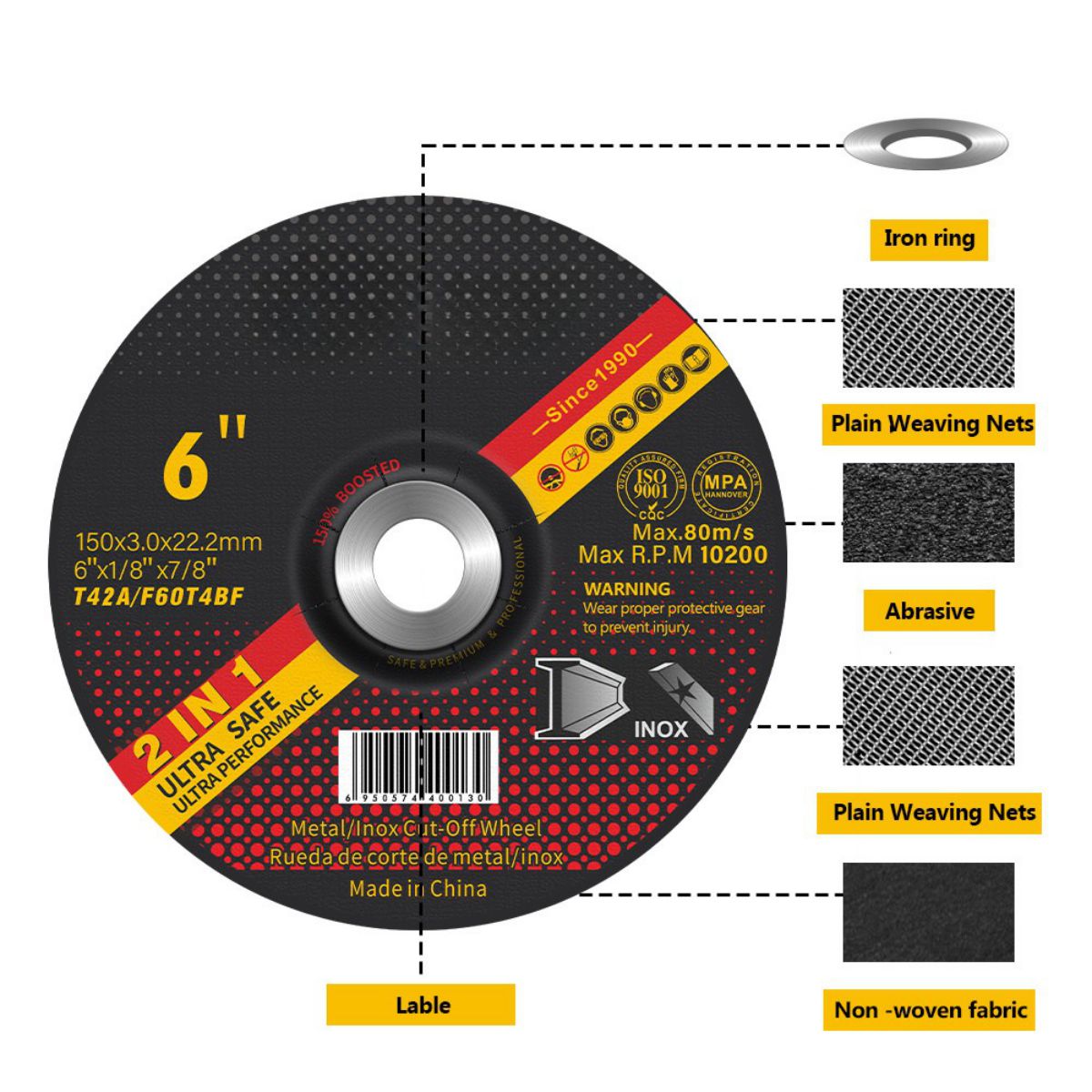 150mm Cutting Disc Manufacturer China | 6'' T42 150mm Manufacturer China