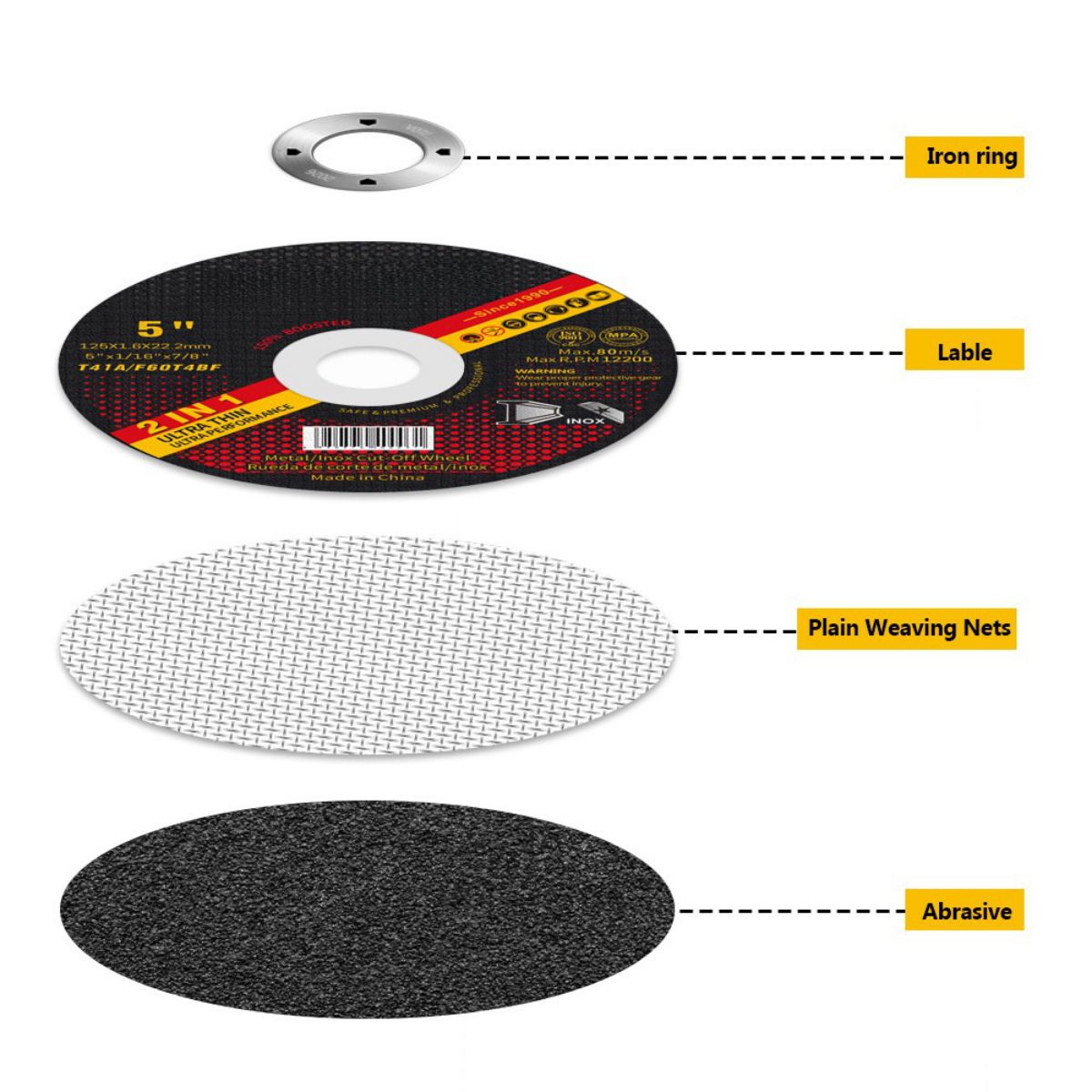 5'' T41 Cutting Disc | 125mm Manufacturer China 5'' T41 Cutting Disc