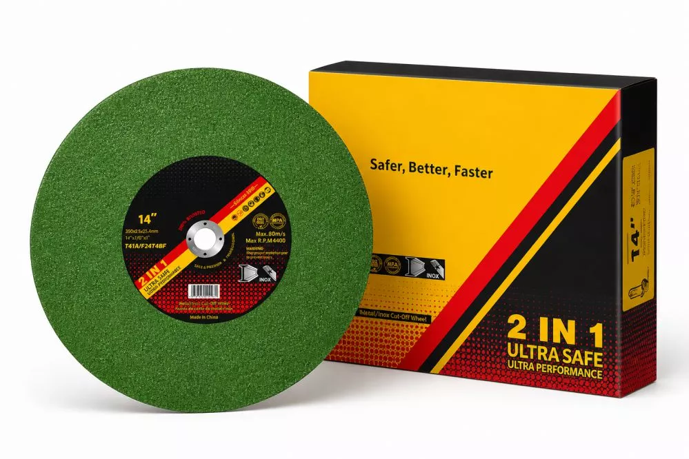14 Inch T41 Metal Cutting Wheel (350mm) for Multi-Metal Fabrication 14 inch 350mm T41 metal cutting wheel with OEM carton packaging for steel and INOX cutting