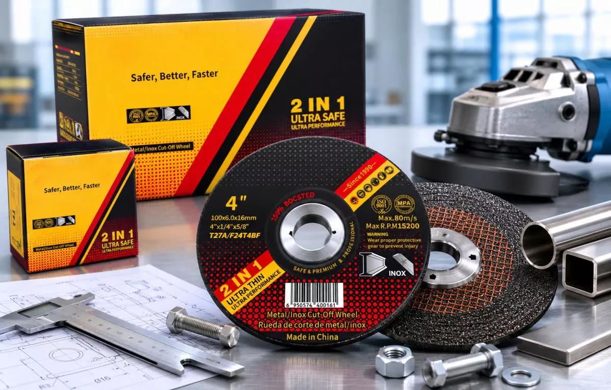 100mm resin bonded grinding disc 15200 RPM for heavy edge smoothing on compact grinders