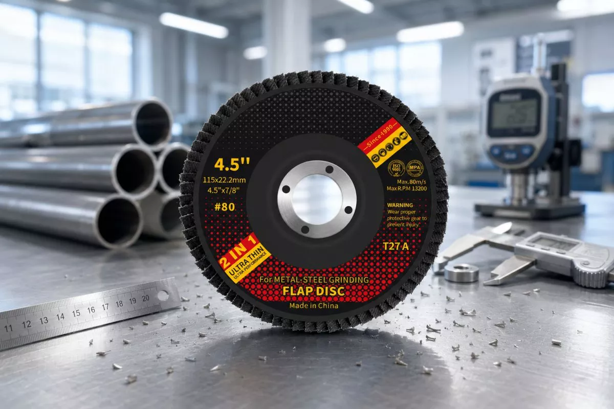 115mm T27 metal flap wheel 80 grit for structural iron surface preparation
