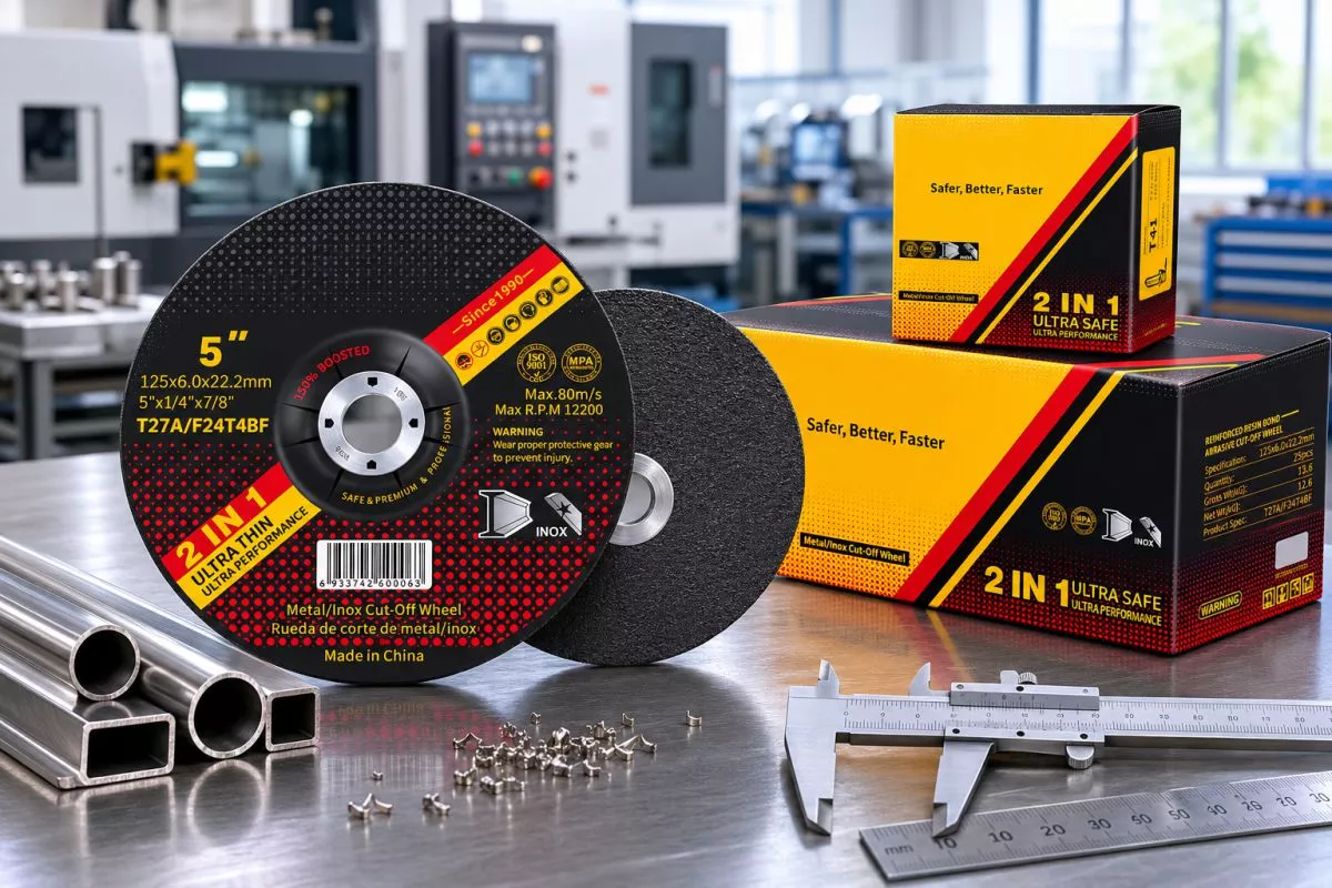 125mm T27 resin bonded metal grinding disc for smooth surface preparation and stainless steel fabrication