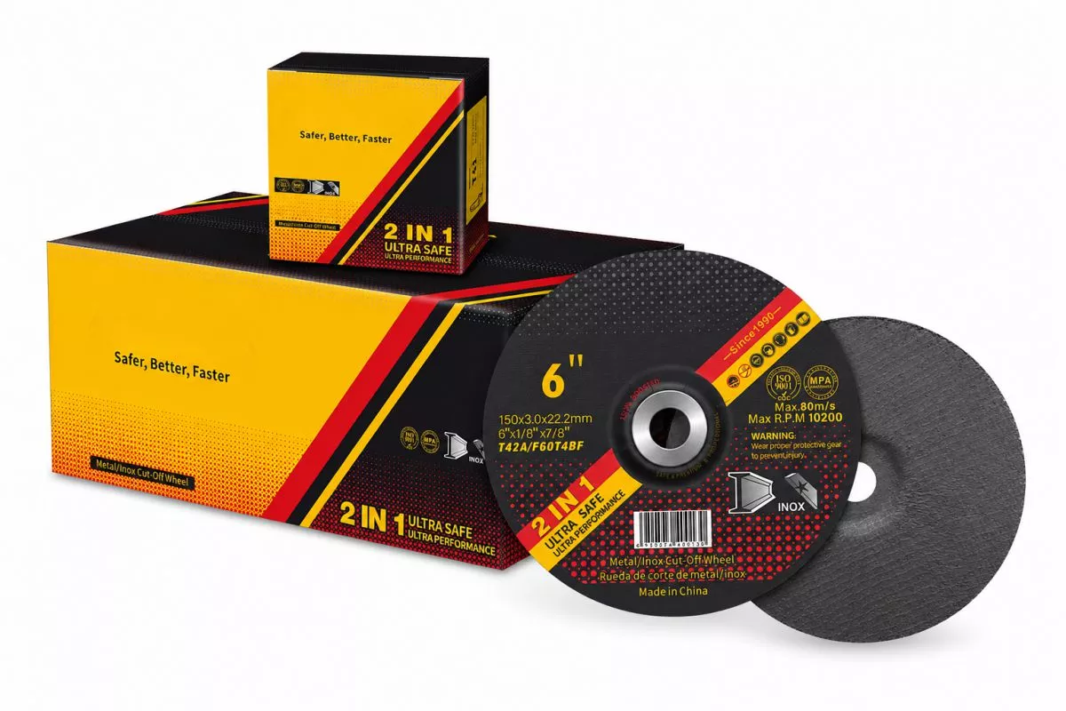 6 inch T42 cutting disc 150x2.5x22.2mm with OEM export carton