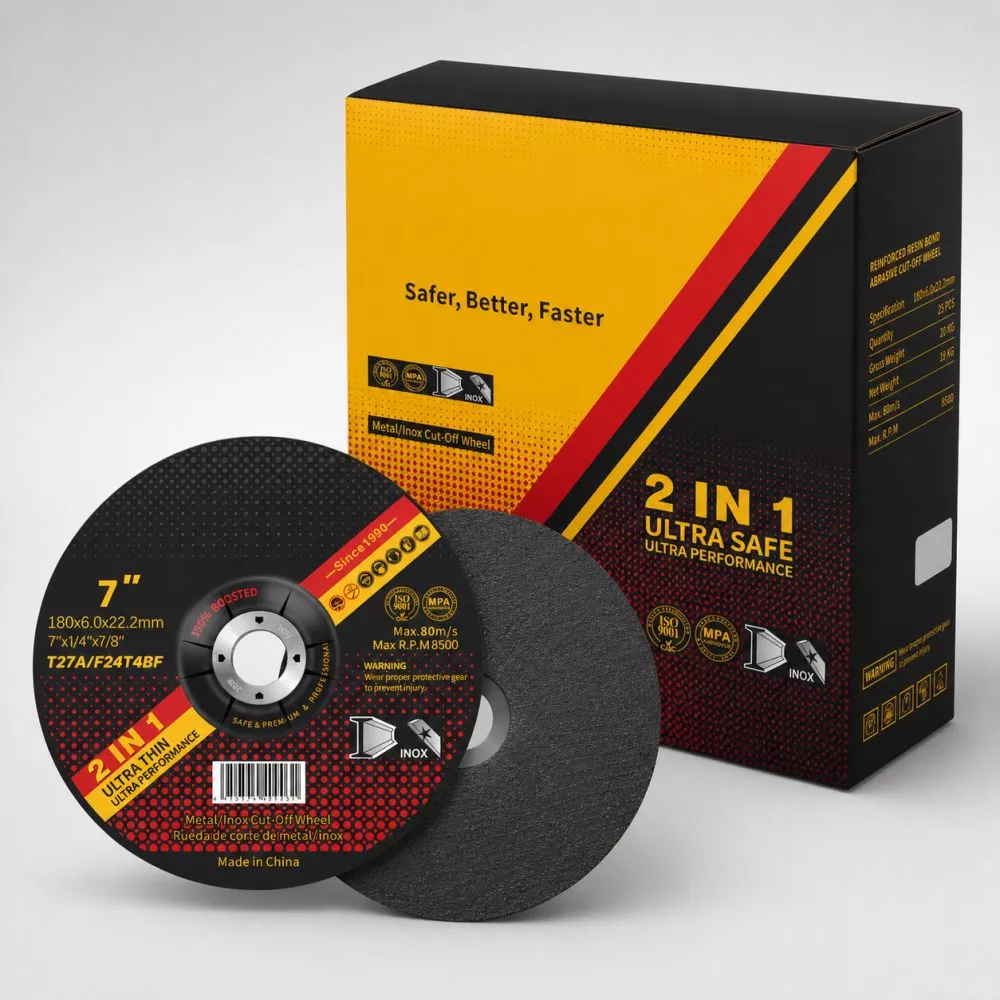 7 inch single net grinding wheel wholesale 180x6.0x22.2mm for steel grinding and weld blending