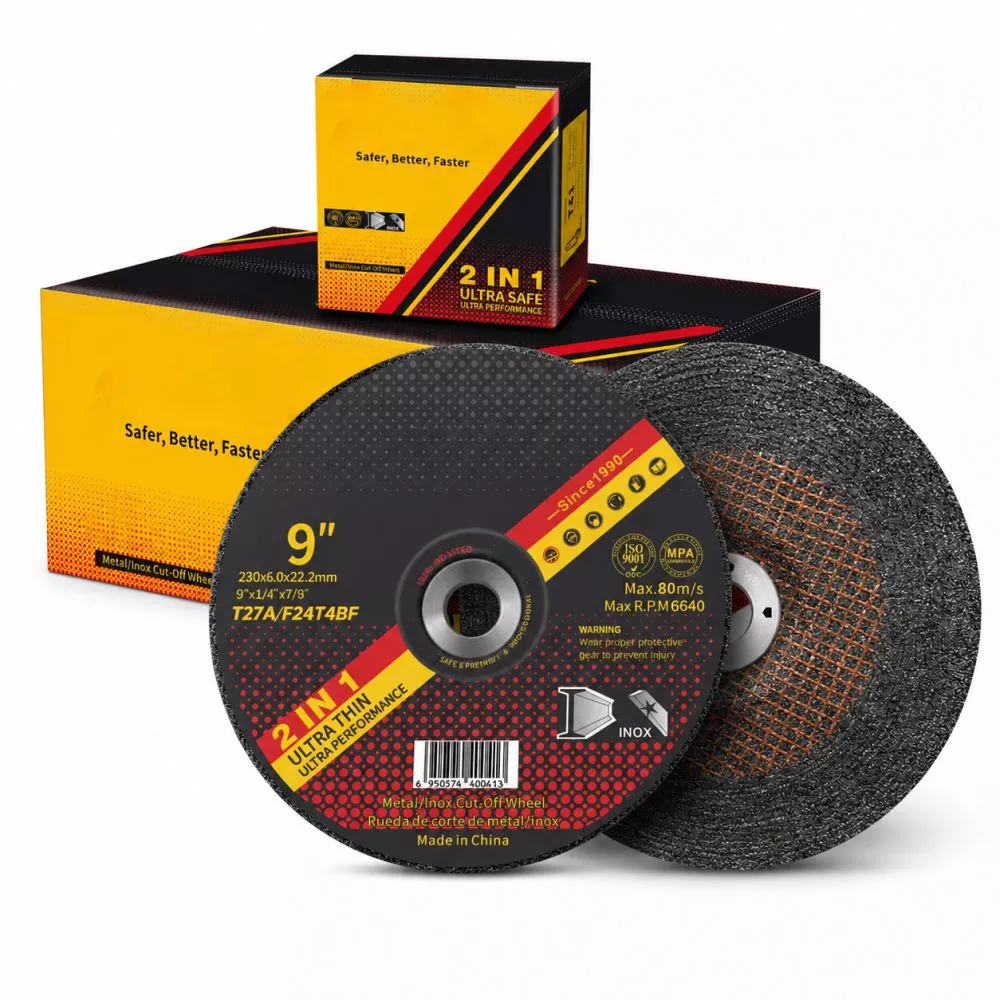 9 Inch Double Net Grinding Wheel | Bulk 230mm T27 Supply bulk 9 inch double net grinding wheel 230x6.0x22.2mm for steel grinding and weld removal