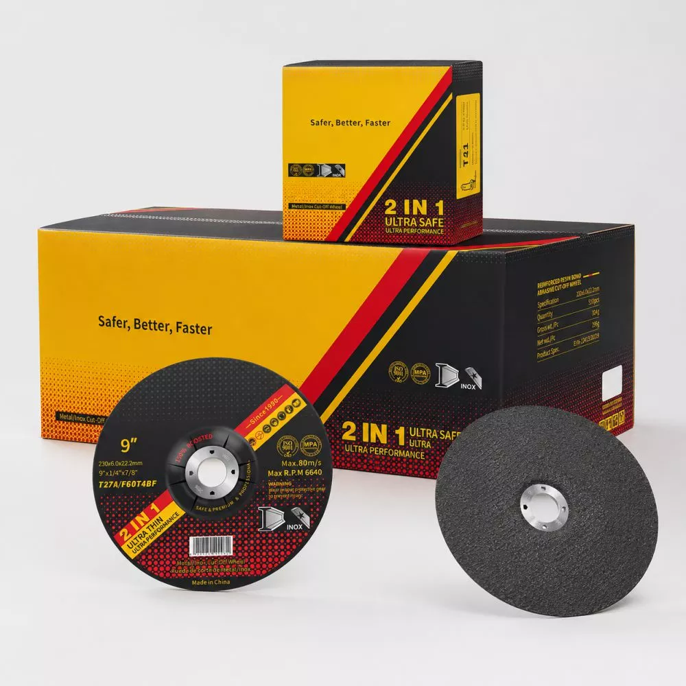 9 inch single net grinding wheel wholesale 230x6.0x22.2mm for steel grinding and weld blending